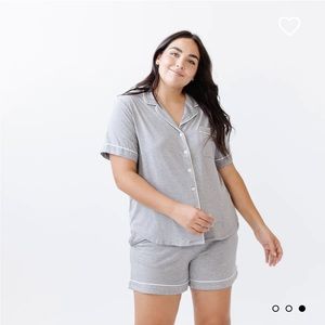 Cozy Earth Women's Short Sleeve Bamboo Pajama Set in Stretch-Knit